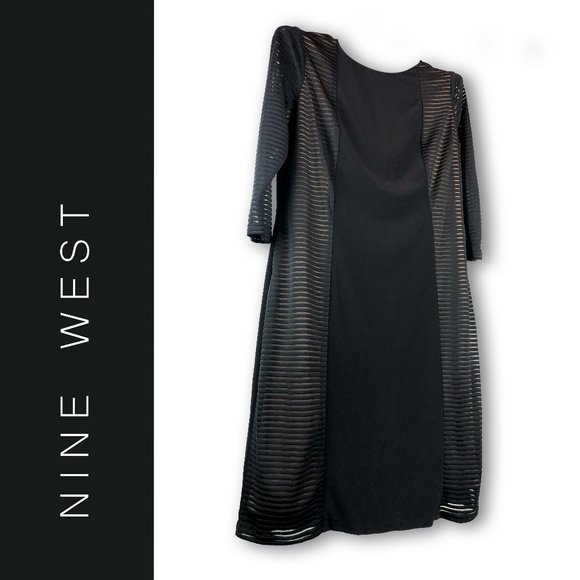 Nine West Dresses & Skirts - NINE WEST Little Black Dress, Formal, looks sheer side panels, Size 12